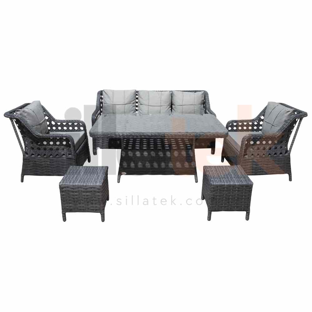 7'Li Grand Oturma Grubu Puflu 