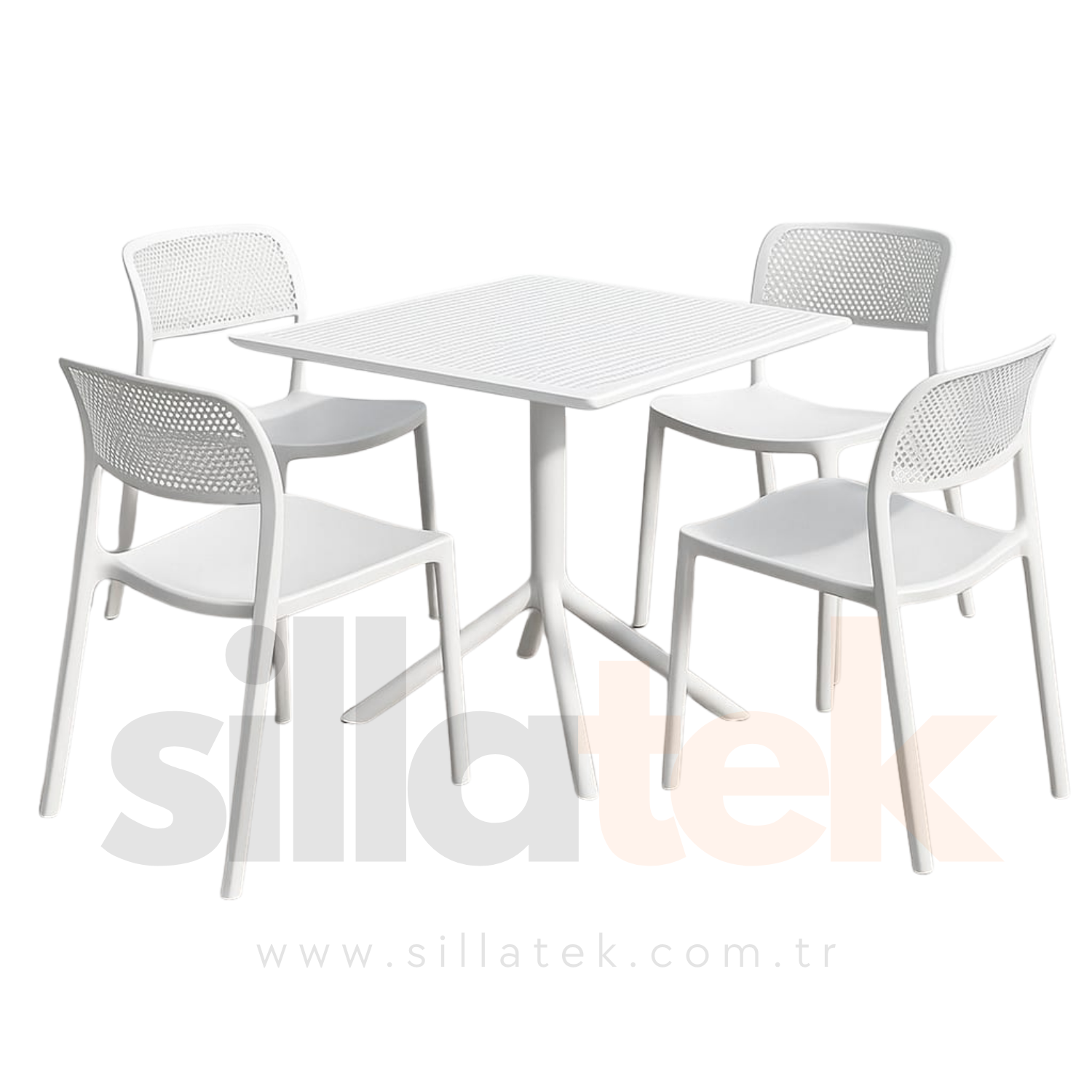 Barbie Sandalye 4'Lü Masa Set (70*70 ya da 80*80)