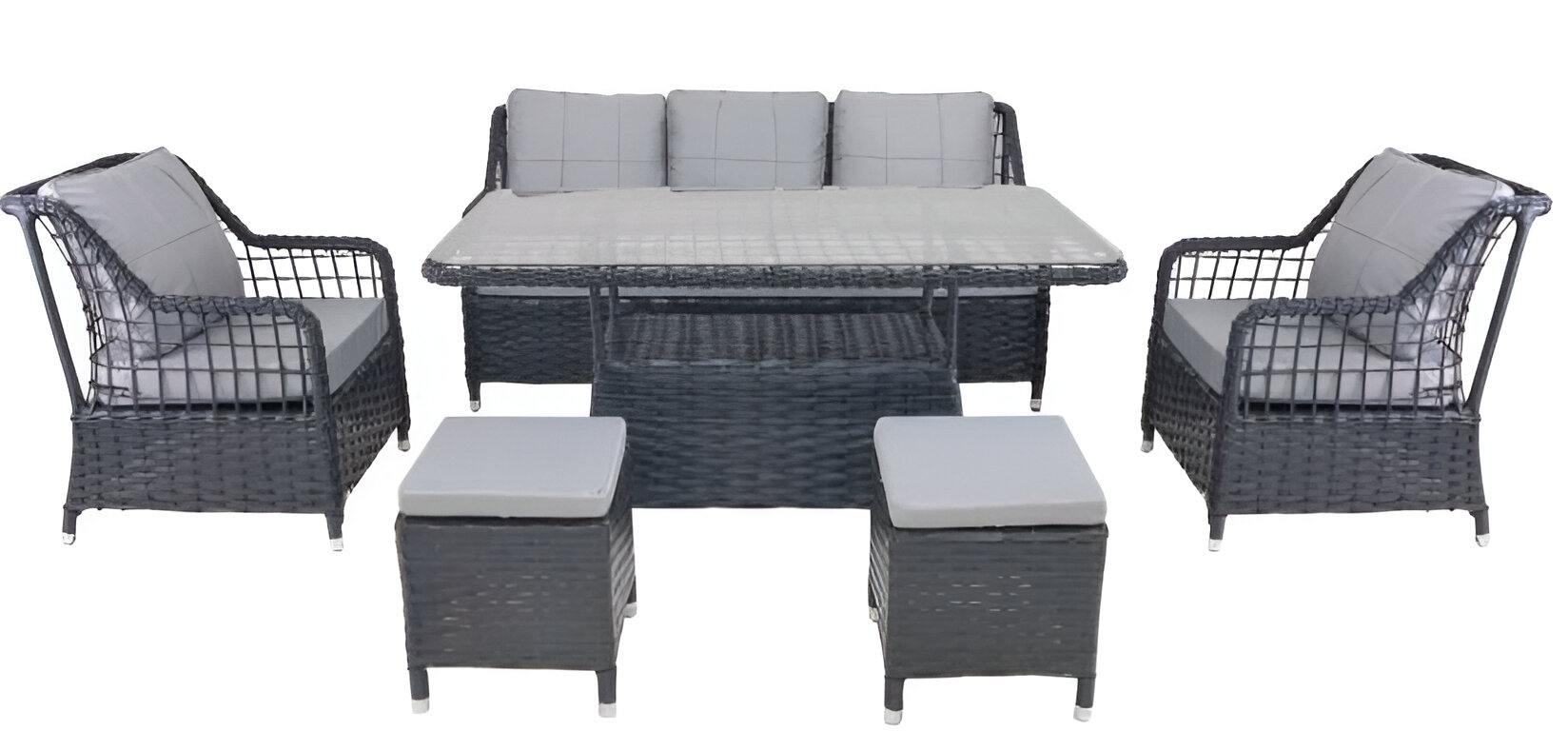 7'Li Leo Oturma Grubu Puflu