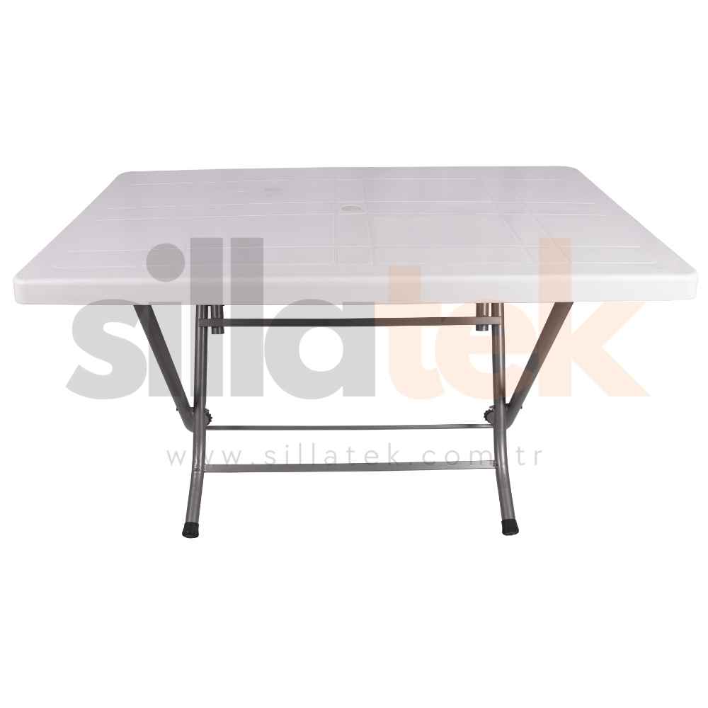 70x120 Metal Ayaklı Masa Düz