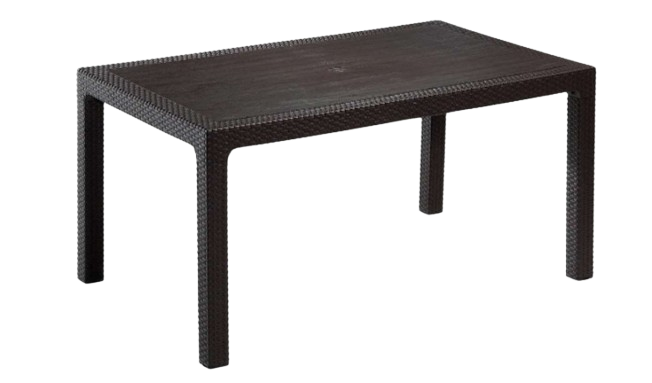 90x150 Elit Rattan Masa Camsız