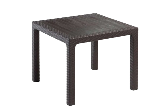 90x90 Elit Rattan Masa Camsız